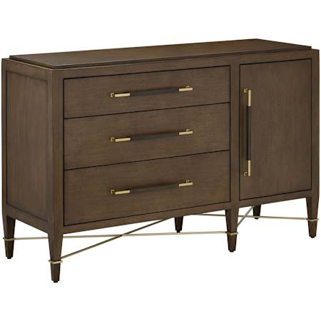 Currey and Company Verona 56" Wide Dresser Chanterelle / Coffee / Champagne