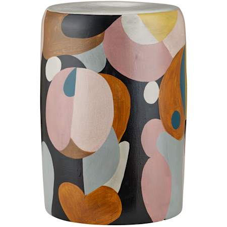 Currey and Company So Nouveau 12" Diameter Terracotta Accent Table Multicolor