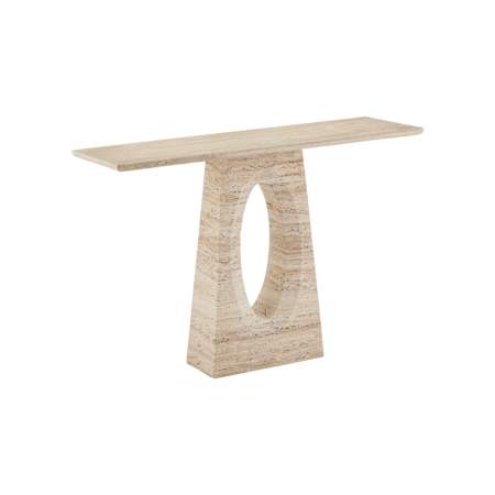 Currey and Company Demi 14" Marble Console Table Natural