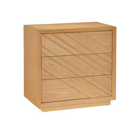 Currey and Company Margot 32" Wide White Oak Chest Light Oak / Beige
