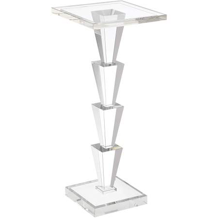 Currey and Company Tiana 10" Square Crystal Table Clear