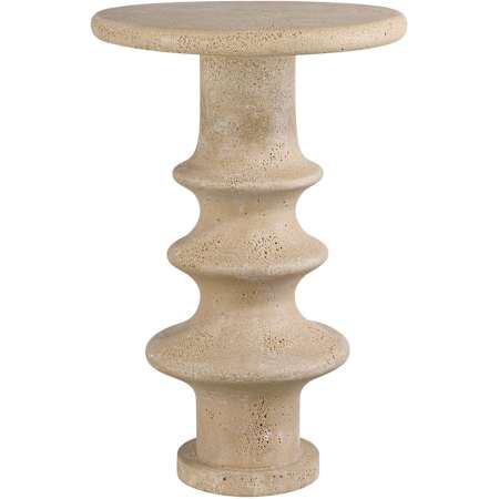 Currey and Company Rollins 16" Wide Concrete Table Beige