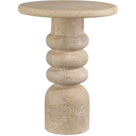 Currey and Company Rocco 16" Wide Concrete Table Beige