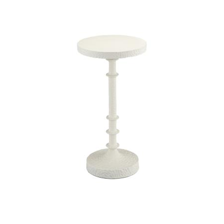 Currey and Company Gallo 12" Cast Aluminum Accent Table Gesso