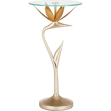 Currey and Company Paradiso 12" Wide Accent Table Contemporary Silver Leaf / Contemporary Gold Leaf