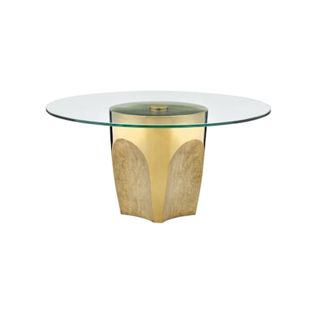 Currey and Company Lemy 36" Metal Base with Glass Top Cocktail Table Polished Brass / Clear