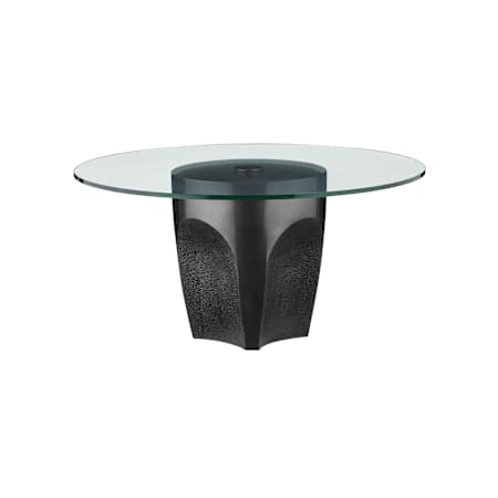 Currey and Company Lemy 36" Metal Base with Glass Top Cocktail Table Black / Clear
