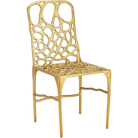 Currey and Company Honeycomb 38" Tall Side Chair Gold
