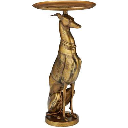 Currey and Company Ballyregan 16" Diameter Aluminum Table Antique Brass