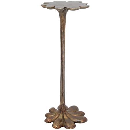 Currey and Company 10" Wide Aluminum Table Oxidized Brass