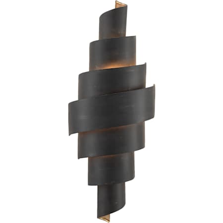 Currey and Company Chiffonade 2 Light 28" Tall Wall Sconce French Black / Painted Gold