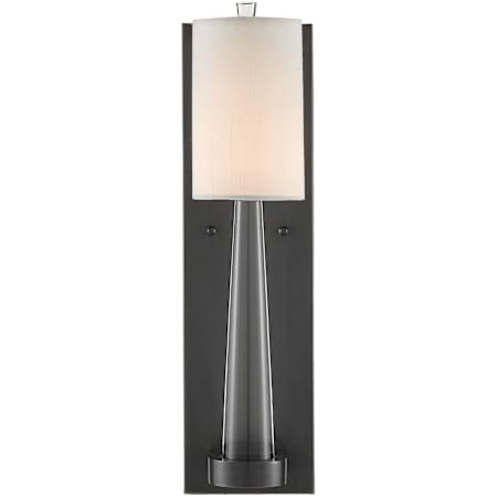Currey and Company Junia 19" Tall Wall Sconce with Fabric Shade Oil Rubbed Bronze