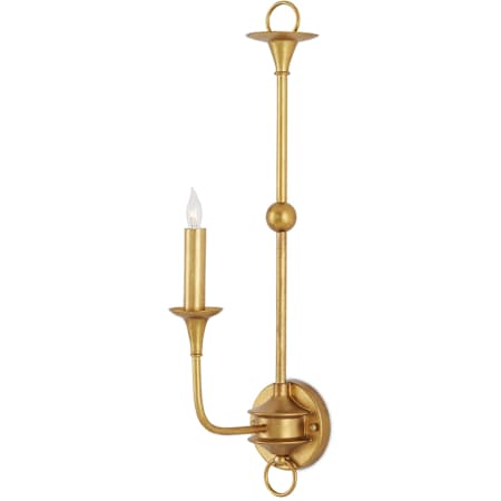 Currey and Company Nottaway 24" Tall Wall Sconce Contemporary Gold Leaf