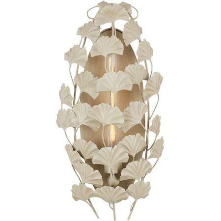 Currey and Company Maidenhair 22" Tall Wall Sconce Antique Pearl