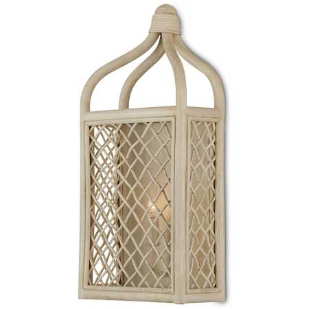 Currey and Company Wanstead 22" Tall Wall Sconce Bleached Natural / Antique Pearl