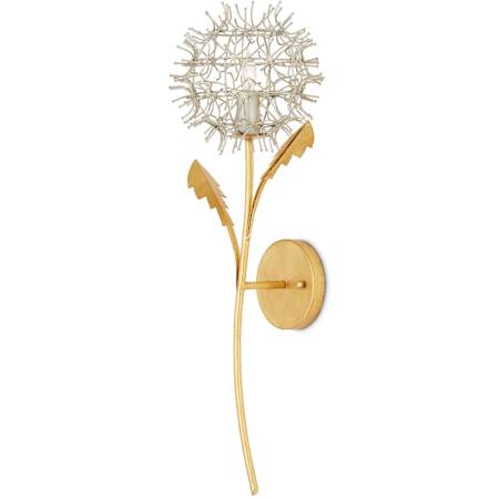 Currey and Company Dandelion 24" Tall Wall Sconce Contemporary Silver Leaf / Contemporary Gold Leaf