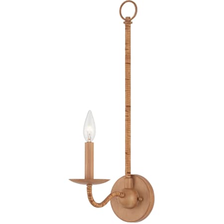 Currey and Company Saxon 23" Tall Tan Wall Sconce Natural / Saddle Tan