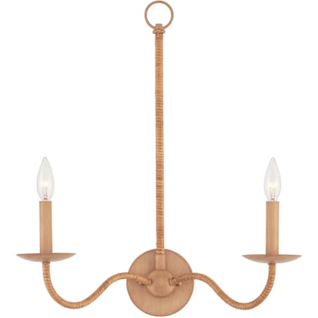 Currey and Company Saxon 2 Light 23" Tall Tan Wall Sconce Natural / Saddle Tan