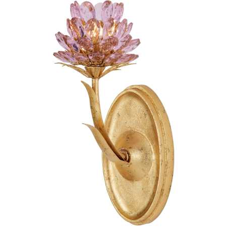 Currey and Company Marilee 13" Tall LED Wall Sconce Pink / Dutch Gold Leaf