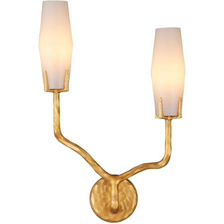 Currey and Company Mathilda 2 Light 23" Tall Wall Sconce White / Matte Gold