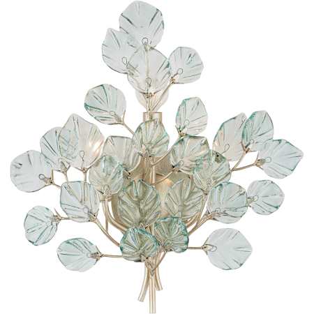 Currey and Company Baobab 3 Light 19" Tall Wall Sconce Clear / Contemporary Silver Leaf