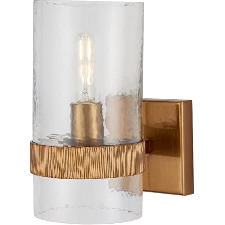 Currey and Company Sudeley 12" Tall Wall Sconce Clear / Satin Brass
