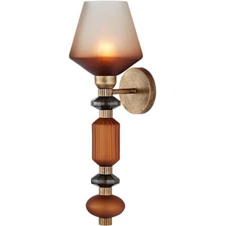 Currey and Company Mandeville 26" Tall Wall Sconce Butter Rum Sandbar / Ombre / Gray / Antique Gold