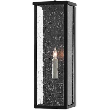 Currey and Company Tanzy 18" Tall Outdoor Wall Sconce with Glass Shade Midnight