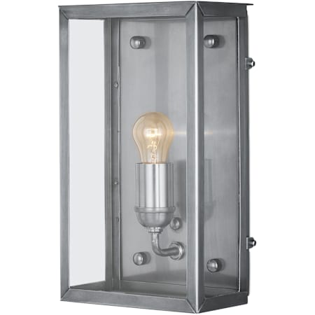 Currey and Company Royster 14" Tall Outdoor Wall Sconce Antique Silver / Clear