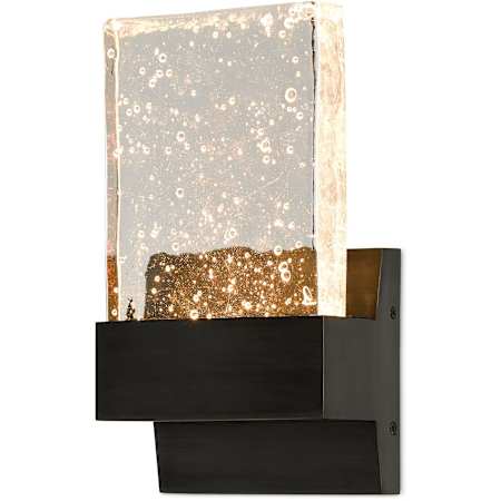 Currey and Company Penzance 2 Light 11-1/2" Tall Wall Sconce with Seeded Glass Shade Oil Rubbed Bronze