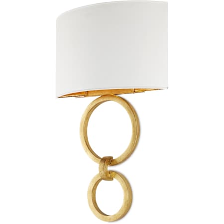 Currey and Company Bolebrook 27" Tall Wall Sconce Gesso White / Contemporary Gold Leaf
