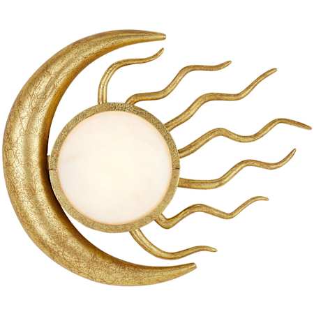 Currey and Company Tona 14" Tall Wall Sconce Gold Leaf / White