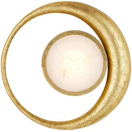 Currey and Company Muluk 14" Tall Wall Sconce Gold Leaf / White