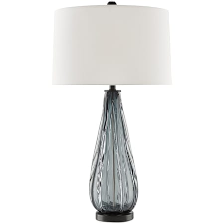 Currey and Company Nightcap 33" Tall Accent, Vase Table Lamp Blue and Black