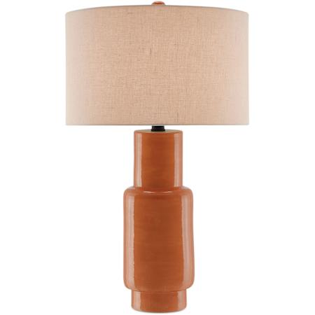 Currey and Company Janeen 31" Tall Buffet Table Lamp Orange / Satin Black