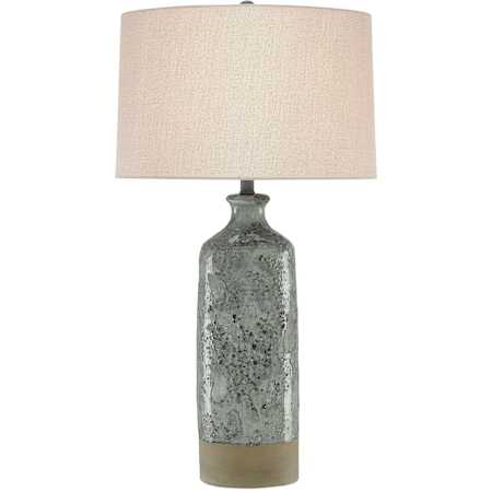 Currey and Company Stargazer 34" Tall Buffet Table Lamp with Linen Shade Gray