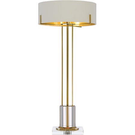 Currey and Company Winsland 2 Light 32" Tall Buffet Table Lamp Polished Brass / Clear