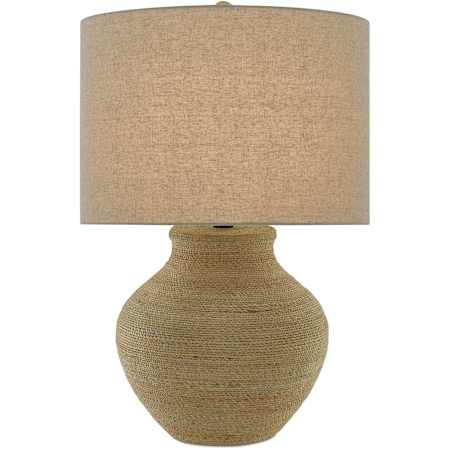 Currey and Company Hensen 31" Tall Vase Table Lamp Natural / Satin Black