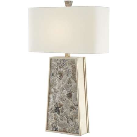 Currey and Company Calloway 33" Tall Buffet Table Lamp Light Mica / Silver Leaf