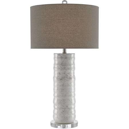 Currey and Company Pila 34" Tall Buffet Table Lamp Ivory / Taupe