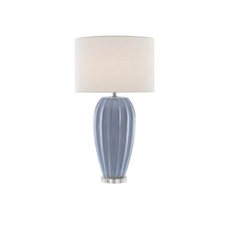 Currey and Company 33" Tall LED Vase Table Lamp Light Blue / Clear / White