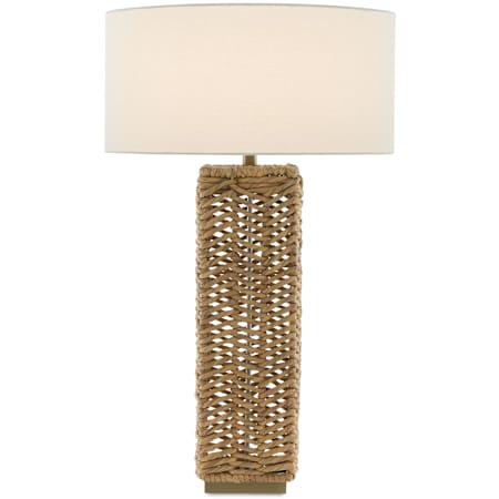 Currey and Company Torquay 34" Tall Table Lamp with Fabric Shade Natural