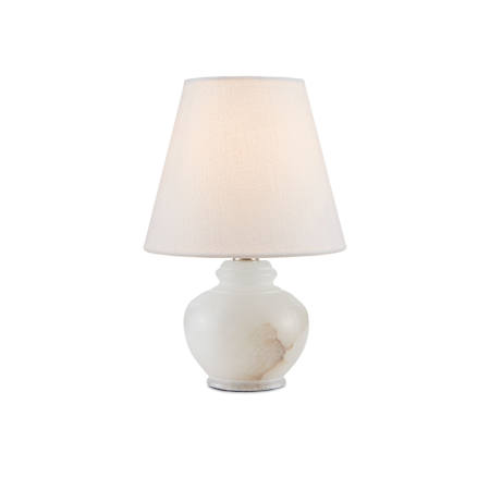 Currey and Company Piccolo 9" Tall LED Vase Table Lamp Natural / White