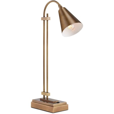 Currey and Company Symmetry 21" Tall Accent Desk Lamp Antique Brass