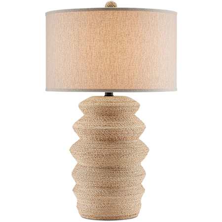 Currey and Company Kavala 33" Tall Accent Table Lamp Natural Abaca Rope / Satin Black