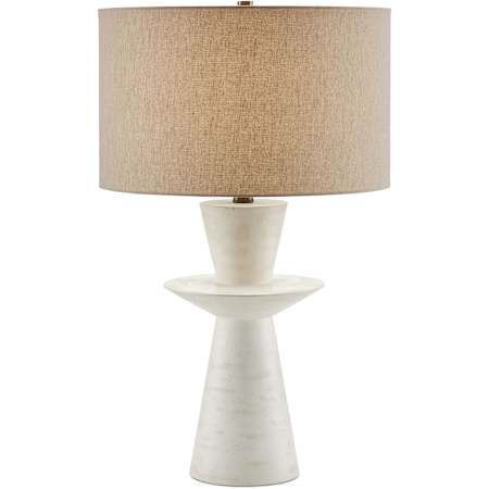 Currey and Company Cantata 30" Tall Accent Table Lamp Off-White Distressed