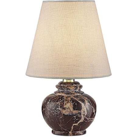 Currey and Company Piccolo 9" Tall Accent Table Lamp Oxblood