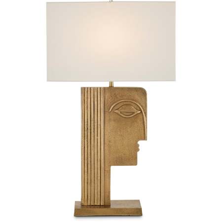 Currey and Company 30" Tall Accent Table Lamp Antique Brass
