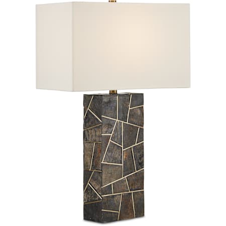 Currey and Company 28" Tall Buffet Table Lamp Natural / Brass