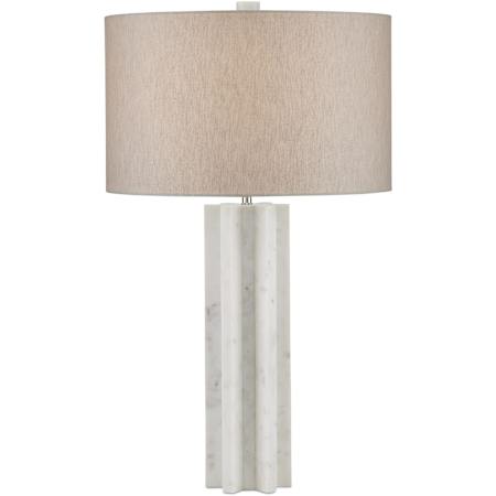 Currey and Company 31" Tall Buffet Table Lamp White